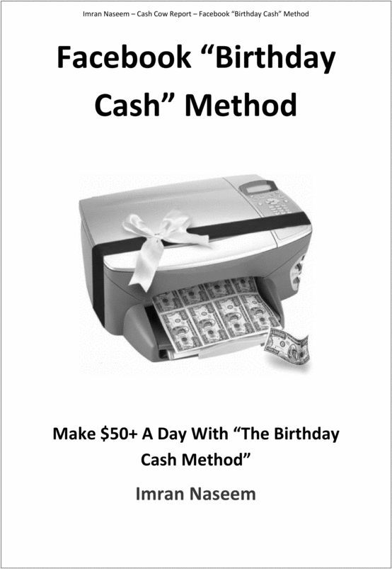 Product picture Facebook Birthday Cash