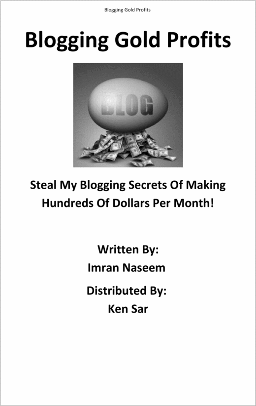 Product picture Blogging Gold Profits 